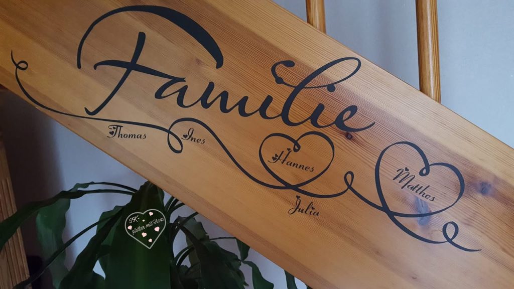 Bild zum Beitrag „Familie – dekorativer Schriftzug“